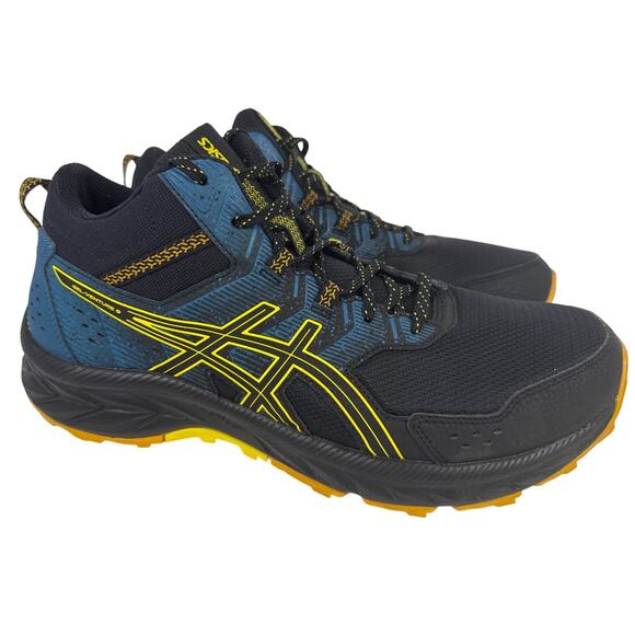 ASICS Gel Venture 9 MT Running Trail Men's 11.5D  'Black Golden Yellow' 1011B487 - Picture 1 of 11